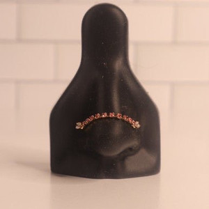 STEEL DOUBLE CHAIN SIDE TO SIDE NOSE STUD STEEL DOUBLE CHAIN SIDE TO SIDE NOSE STUD