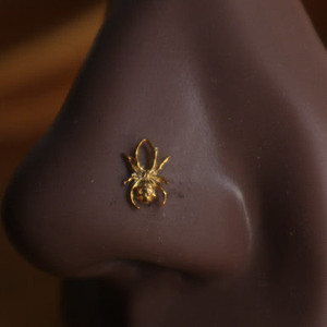 Spider Skull Nose Stud Ring Piercing Spider Skull Nose Stud Ring Piercing