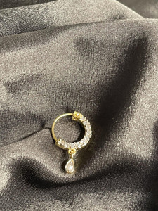 Eight Dangle Cubic Zirconia Hoop Nose Ring Piercing Eight Dangle Cubic Zirconia Hoop Nose Ring Piercing