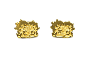 Gold Betty Boop Cartoon Stud Earrings