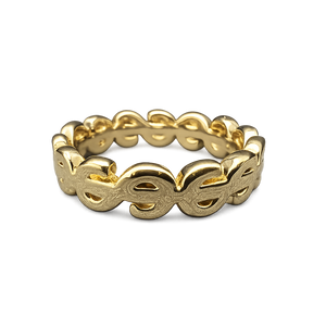 Gold Cash Money Symbol Wrap Band Ring