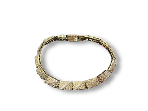 Gold Textured Nugget Bracelet