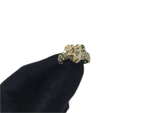 Classic 15mm Gold Nugget Ring