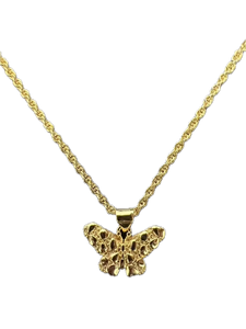 15mm Butterfly Nugget Rope Necklace