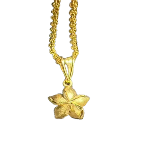 Gold Bloom Flower Pendant Necklace
