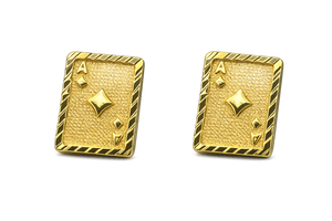 Ace Gold  Card Statement Earrings
