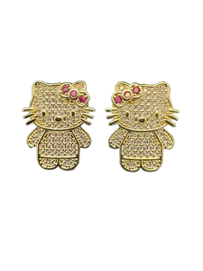 Textured Kitty Nugget Earrings