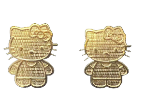 18k gold Mini Kitty Nugget Earrings