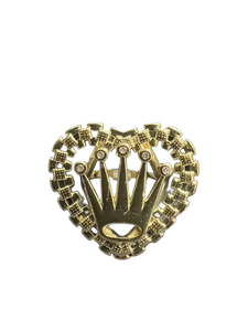 18K Gold Crown Finger Ring