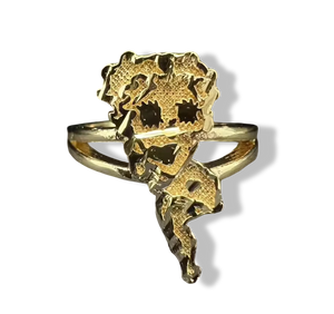 18K Gold Betty Boop Full Body Statement Ring