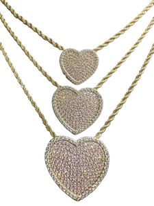 Statement Heart Rope Necklace