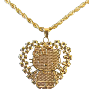 Gold Hk Kitty Body Necklace