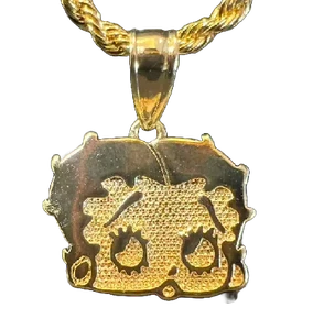 Gold Betty Boop Rope Necklace