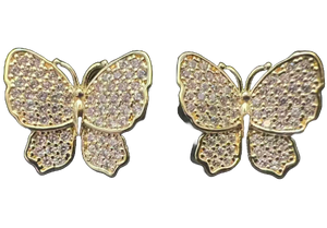 Gold Butterfly Earrings