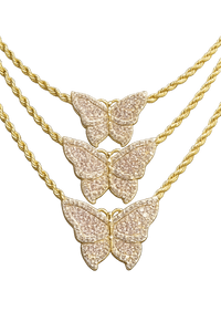 Butterfly Rope Chain Necklace