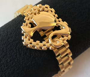 Gold Barbie Rollie Solid Bracelet