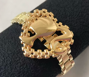 Gold Barbie Textured  Rollie Bracelet