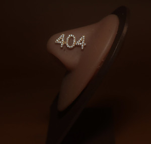 404 Angel number Nose Stud Piercing Jewelry 404 Angel number Nose Stud Piercing Jewelry