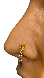 Cubic Zirconia Ginger Nose Hoop Piercing Jewelry Cubic Zirconia Ginger Nose Hoop Piercing Jewelry
