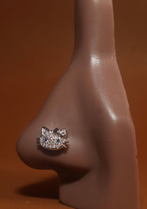 Kitty 2.0 Cubic Zirconia Kitty Nose Stud Piercing Jewelry Kitty 2.0 Cubic Zirconia Kitty Nose Stud Piercing Jewelry