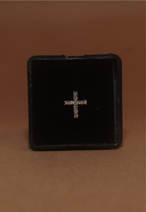 CROSS SHAPED WHITE GEM DERMAL BODY PIERCING JEWELRY CROSS SHAPED WHITE GEM DERMAL BODY PIERCING JEWELRY