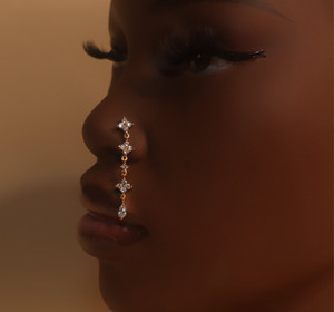 No competition Dangle CZ Gem Nose Stud Piercing Jewelry No competition Dangle CZ Gem Nose Stud Piercing Jewelry