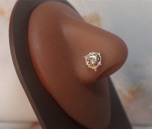 Alessandra Zirconia GemStone Nose Stud Piercing Alessandra Zirconia GemStone Nose Stud Piercing