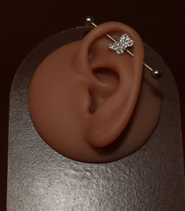 Steel Bow Industrial Barbell Earring Cartilage Steel Bow Industrial Barbell Earring Cartilage
