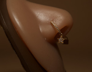 Dangle Star Nose Hoop Piercing Jewelry Dangle Star Nose Hoop Piercing Jewelry