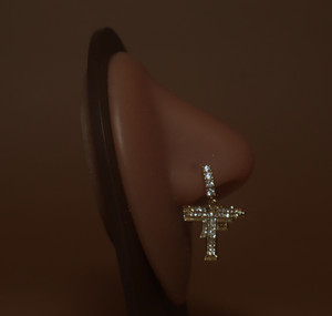 Dangle Uzi Gun Nose Hoop Ring Piercing Dangle Uzi Gun Nose Hoop Ring Piercing