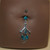 Steel Dangling Triangle Chain Navel Belly Button Steel Dangling Triangle Chain Navel Belly Button