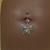 Steel Colorful Gems Steel Butterfly  Navel Belly Button Ring Steel Colorful Gems Steel Butterfly  Navel Belly Button Ring