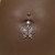Steel Colorful Gems Steel Butterfly  Navel Belly Button Ring Steel Colorful Gems Steel Butterfly  Navel Belly Button Ring