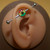 Steel Leaf Industrial Barbell Body Piercing Jewelry Steel Leaf Industrial Barbell Body Piercing Jewelry