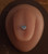 Solid Steel 14G Steel Heart Gem Tongue ring piercing Solid Steel 14G Steel Heart Gem Tongue ring piercing