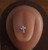 Cross Gem 14G Steel Tongue ring barbell piercing Cross Gem 14G Steel Tongue ring barbell piercing