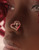 CZ Rose Middle  Heart Shape Nose Stud Ring Piercing CZ Rose Middle  Heart Shape Nose Stud Ring Piercing
