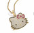 Pretty Cz Gems Iced Out Kitty Bow Necklace Pretty Cz Gems Iced Out Kitty Bow Necklace
