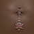 Steel Gem Flower Butterfly Navel Belly Button Ring Steel Gem Flower Butterfly Navel Belly Button Ring