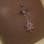 Steel Gem Flower Butterfly Navel Belly Button Ring Steel Gem Flower Butterfly Navel Belly Button Ring