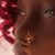 Dangle Rose In Heart Nose Stud Ring Piercing Dangle Rose In Heart Nose Stud Ring Piercing