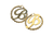 18K Gold Custom Initial Twisted Earrings