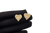 18K Gold Baguette CZ Heart Stud Earrings