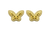 18K Gold Sparkle Butterfly Nugget Earrings