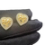 18K Gold Iced Nugget Heart Earrings