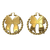 Gold Big Bow Bamboo Twisted Earrings