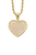Gold Heart Rope Chain Pendant Necklace