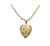 Gold Tiny Nugget Heart Necklace