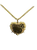 Gold Hk Kitty Heart Shape Necklace Metallic Finish