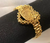 Gold Hk Kitty Nugget Heart Bracelet